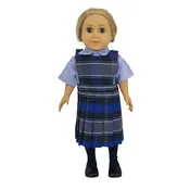 18" Doll Uniform - Plaid 32 Jumper with Shirt