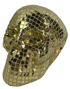 10" Golden Fabric Disco Skull | 1ct