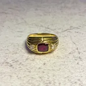 18K Ruby and Diamond Ring