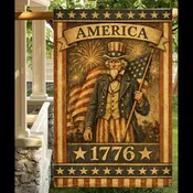 America Uncle Sam 1776 House Flag