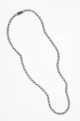 3D Tile Chain Opera Necklace - Rainbow Moonstone