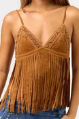 Suede Fringe Tank