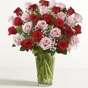 36 Ultimate Elegance Long Stem Pink & Red Roses