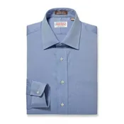 Medium Spread Pinpoint Dress Shirt – Blue