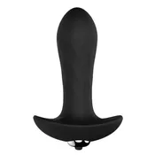 7-Speed Black Silicone Vibrating Plug 4.06" Long