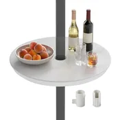 20 Inch Outdoor Adjustable Umbrella Table for Two