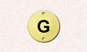Letter  Tags (26pcs) - Gold Background - Round - 1.25"