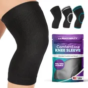 ComfortEase Knee Compression Sleeve for Everyday Wear - Support Brace for Bursitis, Arthritis, and Knee Pain Relief