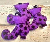 4” Embroidered Witch's Boot Ornament