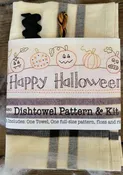 Happy Halloween Dishtowel Embroidery Pattern and Kit