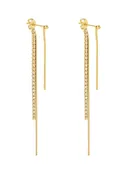 3 Layered Chain Earrings - Gold