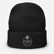 Embroidered FMN Beanie — NOW : The Flower Station of Suttons Bay