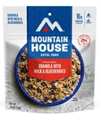 GRANOLA WITH MILK AND BLUEBERRIES