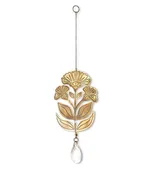 Surya Floral Engraved Brass Suncatcher #982