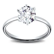 14K Gold 0.82 ct Round Cut Diamond Solitaire Engagement Ring G SI1