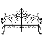 Iron Bench Wall Stencil