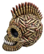 Bullet skull figurine