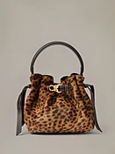 Brown/Dk_Brown Leopard Mini Lex Pony Hair Handbag | Women's Handbags | J.McLaughlin