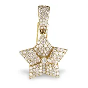10k Gold Diamond Star Pendant