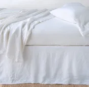 Austin Bed Skirt - White - King