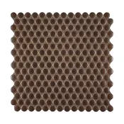 12 in x 12 in Savoy Mosaic Field Tile, Bronze Metallic