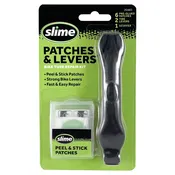 Slime Peel &amp;amp; Stick Bicycle Tire Repair Kit Patches with Levers - 20483