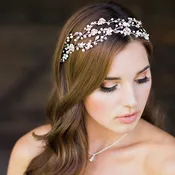 Headband with flower accents