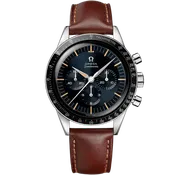 39.7 mm, steel on leather strap