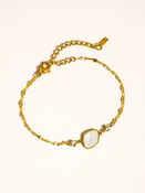 18K Gold Non-Tarnish Pearl Chain Bracelet