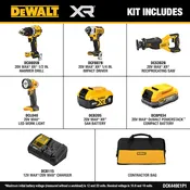 DEWALT 20V MAX XR Brushless 4-Tool Combo Kit
