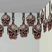 100 Foot Hanging Skulls Wall Border Decoration