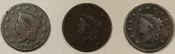 1818 1826 1827 CORONET HEAD LARGE CENT LOT OF 3 - CULL/FILLER