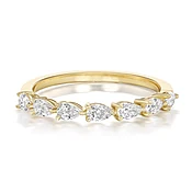 0.55tcw Chambers Half Diamond Eternity Wedding Band