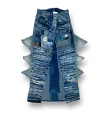 Denim Shark Fin Skirt