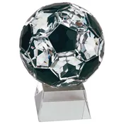 11 1/4″ Crystal Soccer Ball on Clear Base