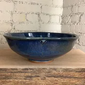 Large Squared Serving Bowl in Ocean Blue
