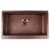 Santa Fe Sandia Hammered Finish Copper Sink (No Apron)