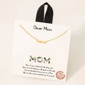 Dainty Mama Pendant Necklace: Gold