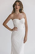 Strapless Chantilly Lace Dress
