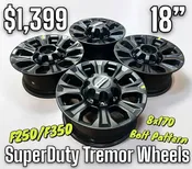 4 - 18" Ford F250 F350 Superduty Tremor Wheels BRAND NEW — Big Boys Toys of the North