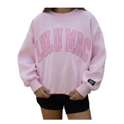 baby pink lulu mac sweatshirt