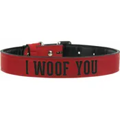 M/L Woof 21" PU Leather Pet Collar