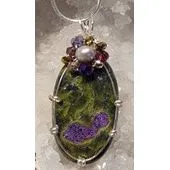 Atlantisite Pendant w/ Pearl and Beads