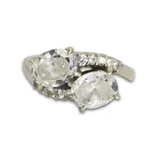 14K White Gold Cubic Zirconia Ring – Size 7.5