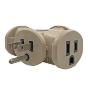 Ace Grounded 3 outlets, Brown