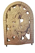 Antique Arched Figural Wall Plaque