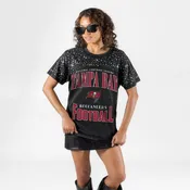 Women's Gameday Couture Black Tampa Bay Buccaneers  In the Zone Washed Micro Rhinestone T-Shirt