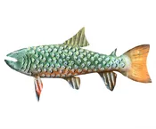Brook Trout Iron Fish Sculpture