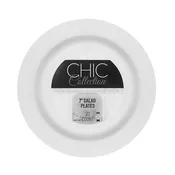 Chic Collection - 7 in. Salad Plate (White) - 20 ct.