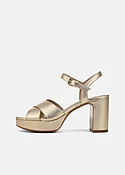 Ericka Metallic Leather Platform Sandal